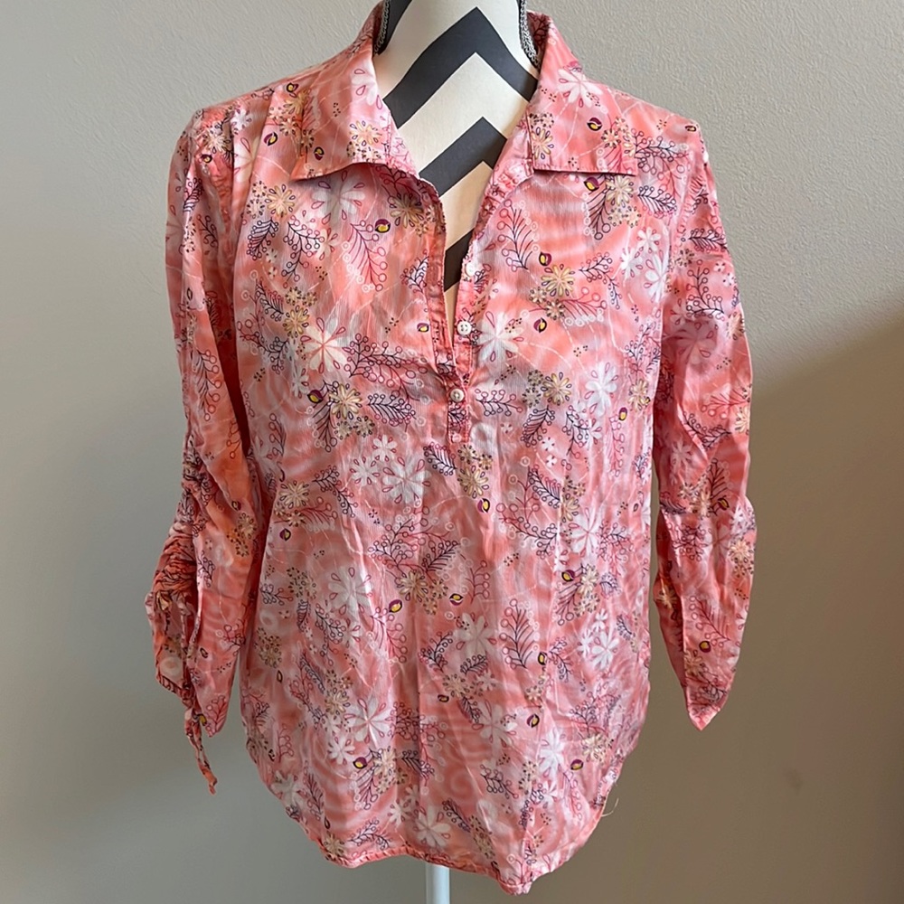 Mountain Hardware Pink Light Weight Breathable Outdoor Shirt Size 12